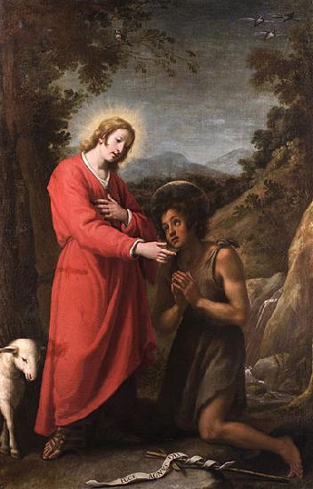 Matteo Rosselli Jesus and John the Baptist meet in their youth China oil painting art